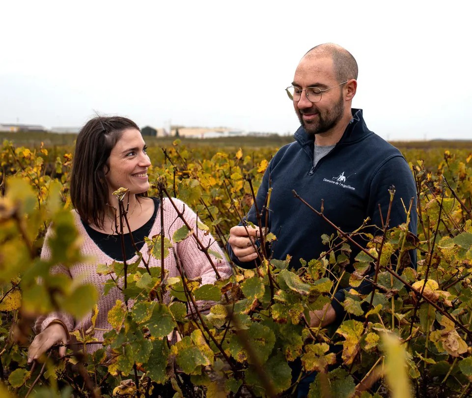 Anne-Lise et Nicolas, propriétaires du domaine de l'Aiguillette