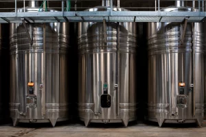 Cuves inox du chai (©Bénédicte Lacroix)