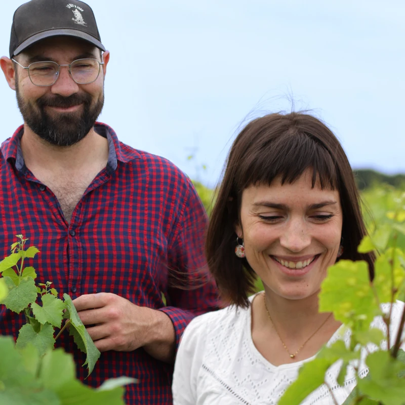 Anne-Lise Desnos and Nicolas Saintilan, owners of Domaine de l'Aiguillette